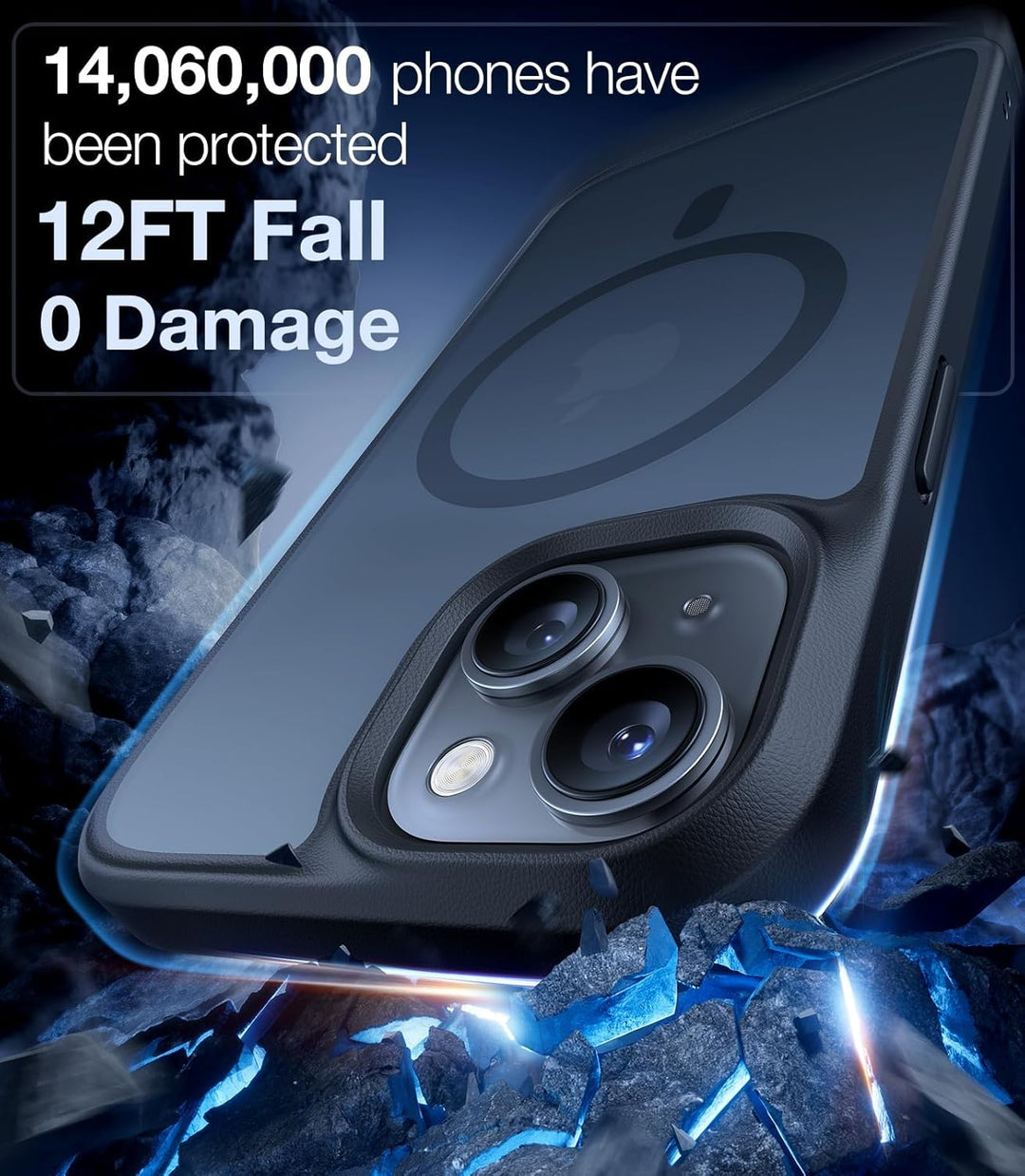 TORRAS Guardian-Mag für iPhone 15 Hülle für MagSafe (Zertifizierte Magnetkraft und Schutzkraft) Matt