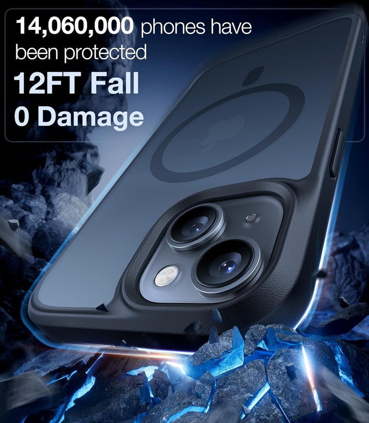 TORRAS Guardian-Mag für iPhone 15 Hülle für MagSafe (Zertifizierte Magnetkraft und Schutzkraft) Matt
