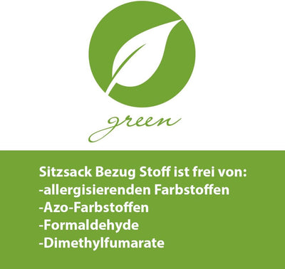 QSack Indy Kinder Sitzsack Hülle ohne Füllung, Bezug Indoor Sitzsack waschbar, 100 x 140 cm (blaugra
