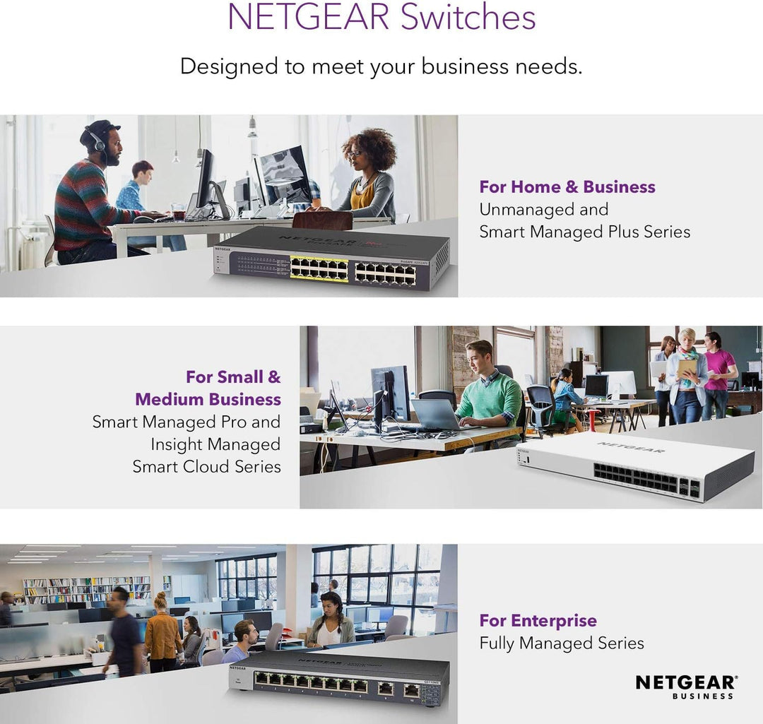 Netgear GS105E-200UKS ProSAFE Plus 5 Port Gigabit Ethernet Switch 5 Port verwaltet, 5 Port verwaltet
