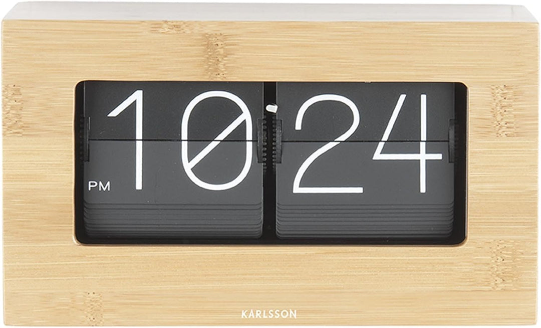 Karlsson Standuhr Flip – Bambus
