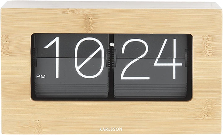 Karlsson Standuhr Flip – Bambus