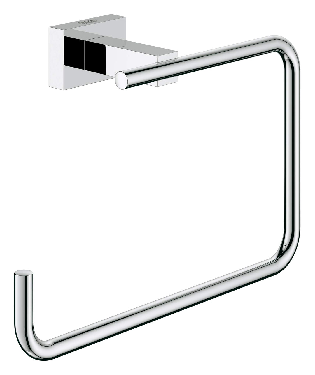 Grohe Essentials Cube Handtuchring, 24 Eckig Einzeln, Eckig Einzeln