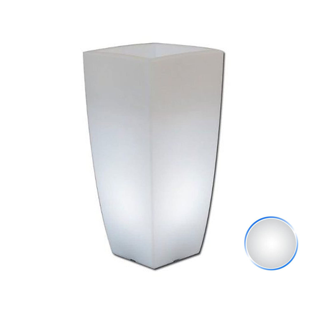 Tekcnoplast STILO Square Bright - cm 33 x 33 - H 70 cm. weisses Licht cm 33 x 33  - H 70 cm Weiss, c