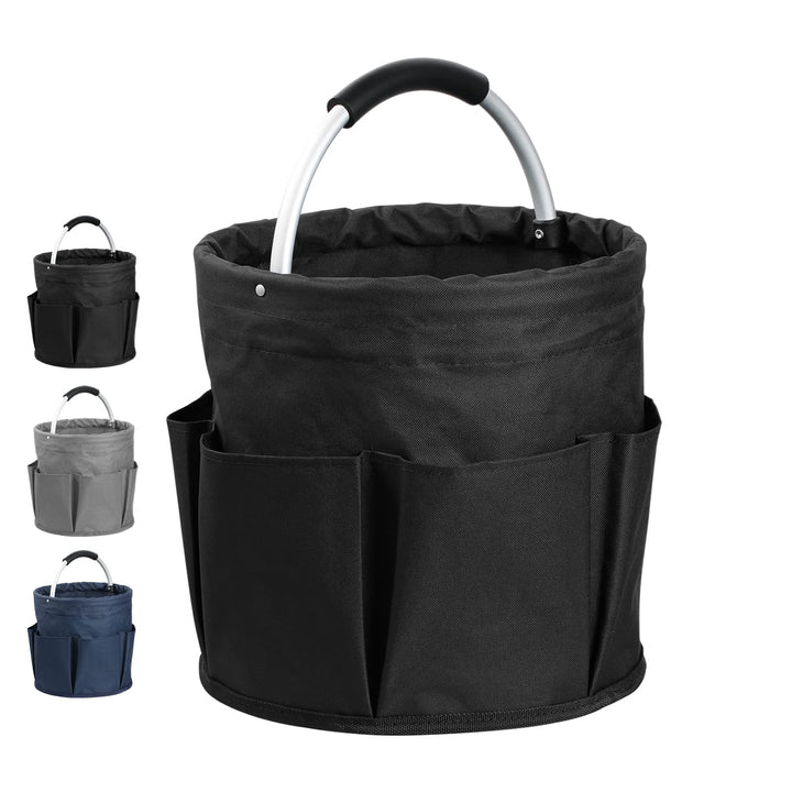 IHOMAGIC Aufbewahrungskorb, Faltbare Werkzeugkorb Tasche mit 6 Aussentaschen, Picknickkorb für Heima