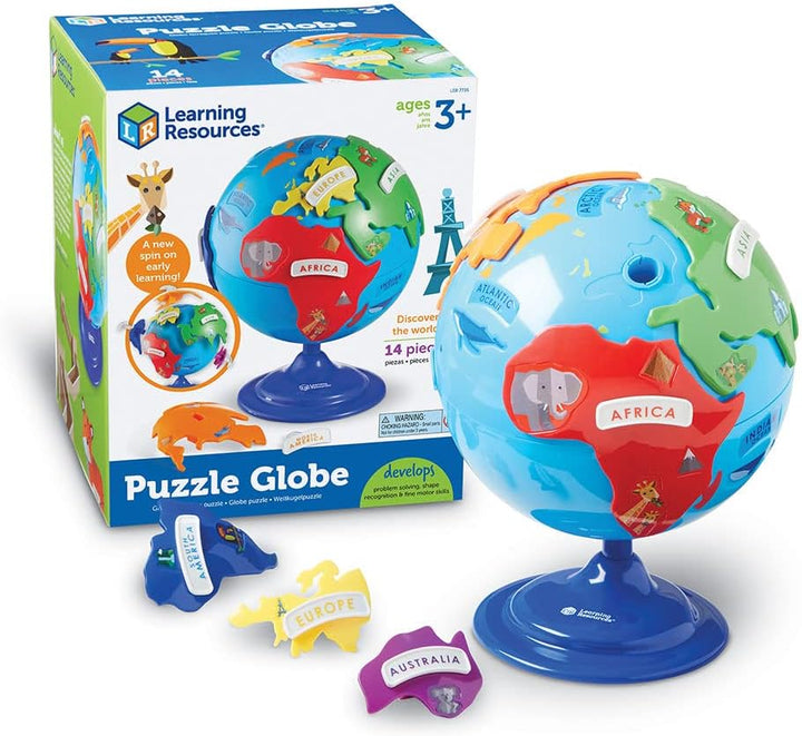 Learning Resources Puzzle-Globus, globus kinder, puzzle weltkarte, kinderglobus ab 6, puzzle weltkar