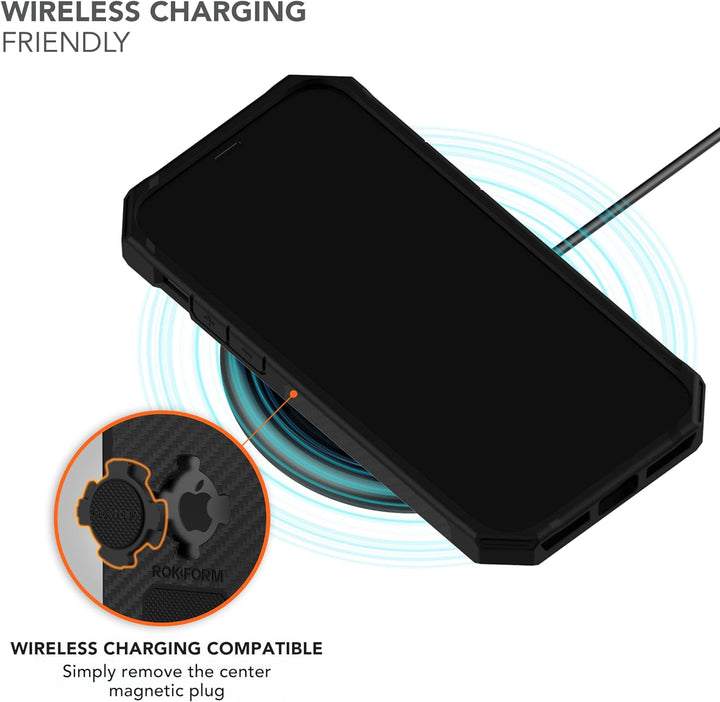 Rokform - iPhone 12 Pro Max Hülle, Rugged Serie, magnetische schützende Apple Gear, iPhone Cover mit