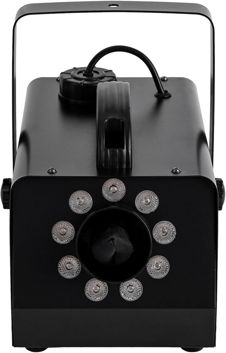 900W Schneemaschine Schneekanone mit 12 LED RGB Lichtern und 3 Beleuchtungsmodi, Weisse Schneeflocke