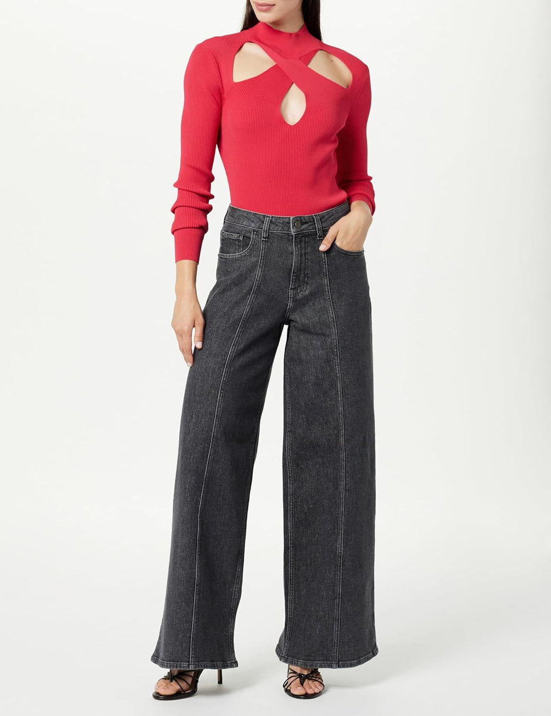 The Drop Jeans für Damen, Frida Relaxed Fit 25 Faded Carbon, 25 Faded Carbon