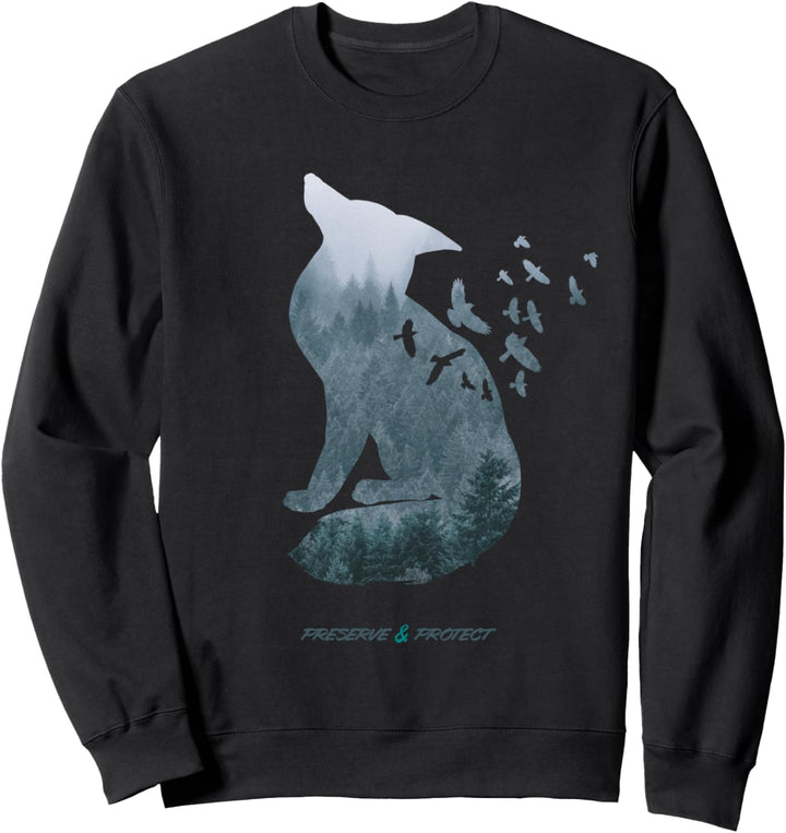 Polarfuchs Eisfuchs Naturschutz Umweltschutz Aktivismus Sweatshirt
