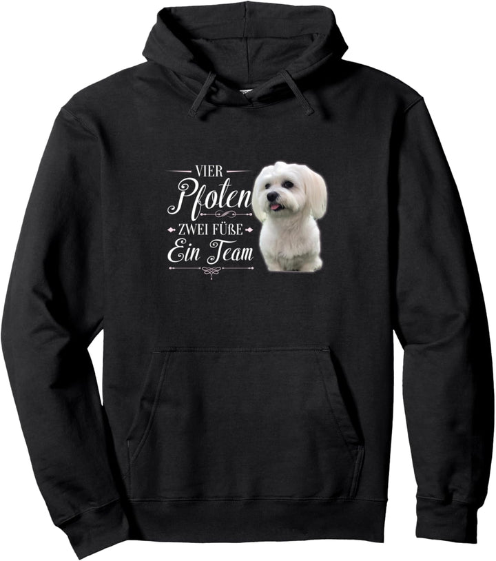 Süsses Malteser Hunde Grafik Pullover Hoodie