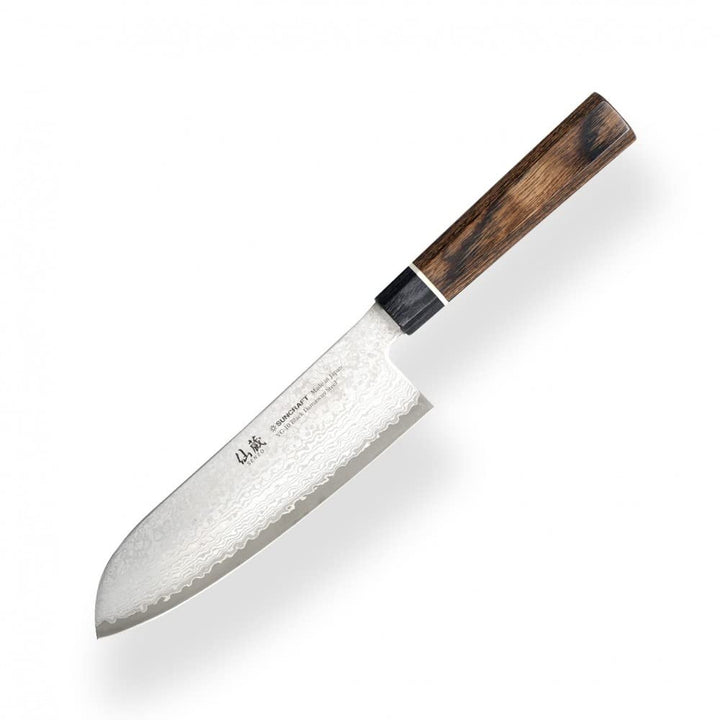Suncraft SXLBD-04 VG-10 Black Damascus Santoku messer - Kern aus japanischem VG-10 Stahl zwischen 66