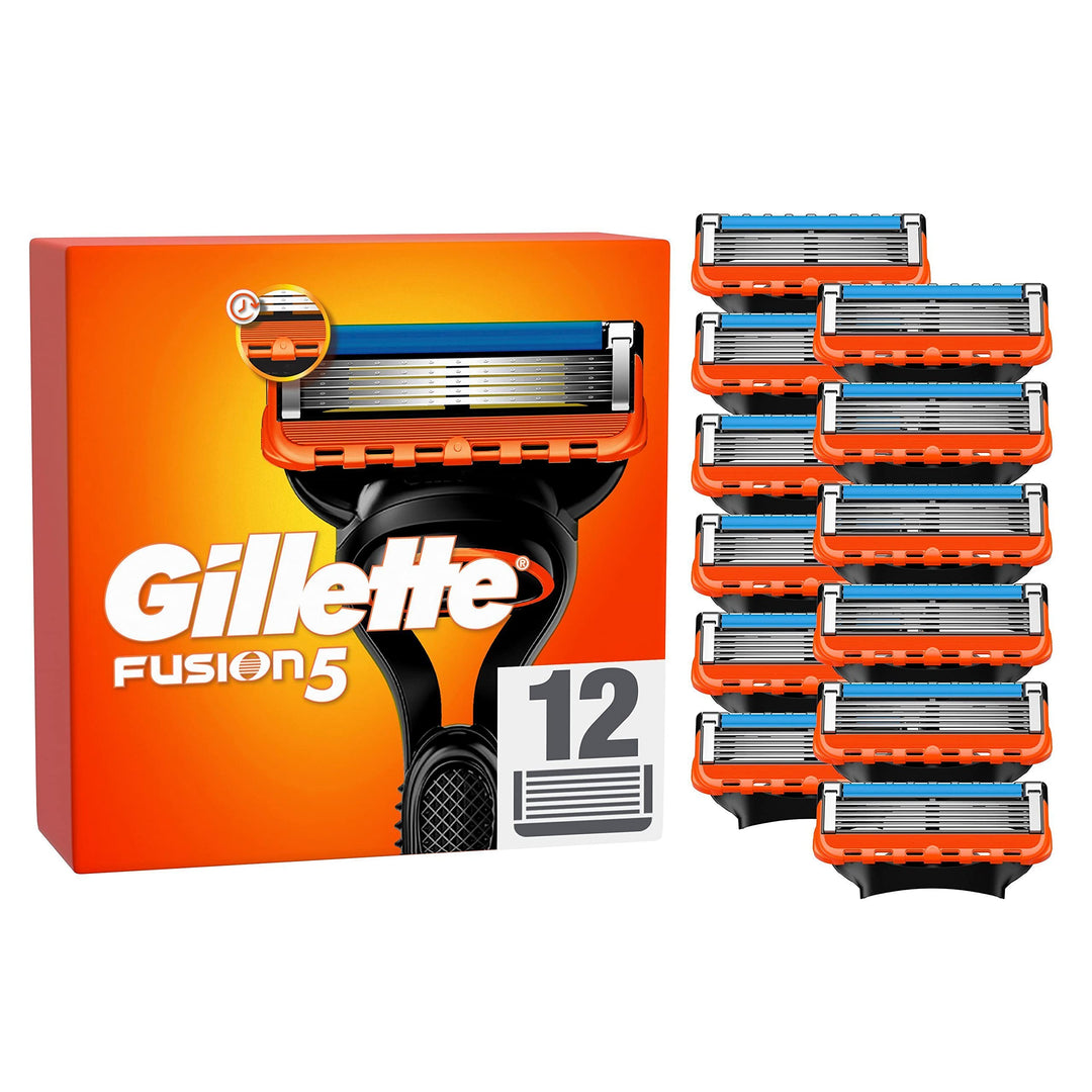 Gillette Fusion 5 Rasierklingen, 12 Ersatzklingen für Nassrasierer Herren mit 5-fach Klinge Neu, Neu