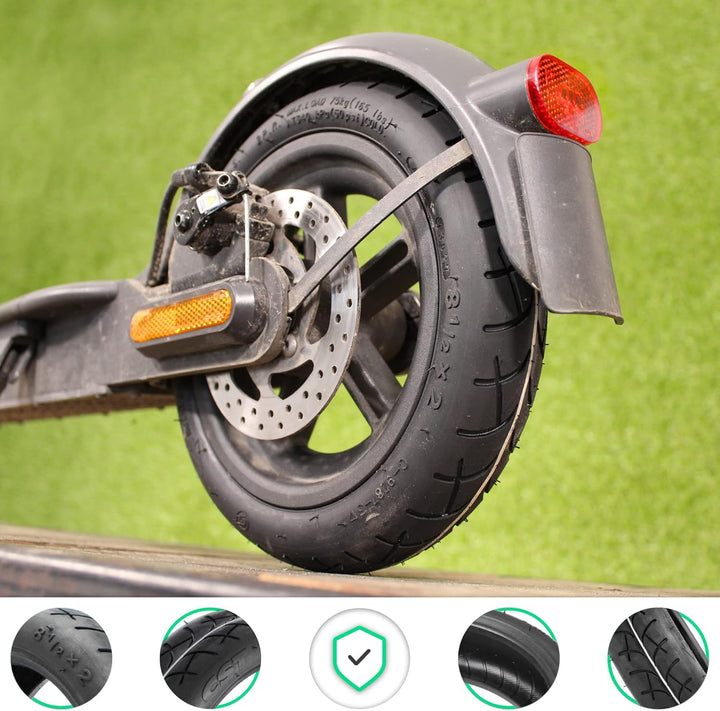 MOOVMOOV V3 Kit - e scooter Luftreifen Set 8 1/2 x2 für einfache Montage - e-scooter ersatzteile 8,5