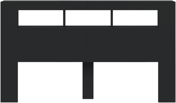 vidaXL LED-Kopfteil Schwarz 180x18,5x103,5 cm Holzwerkstoff