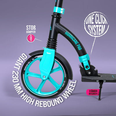 Apollo 230mm Giant XXL Wheel City-Scooter - Hurricane, Roller mit Federung für Erwachsene, klappbar