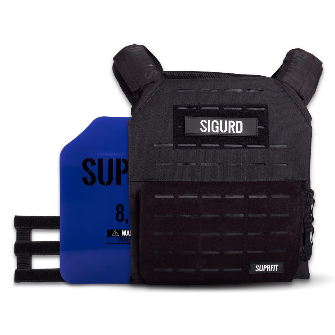SUPRFIT Sigurd 3D Gewichtswesten für Männer & Frauen - erweiterbar bis auf 17kg, Trainingsweste mit