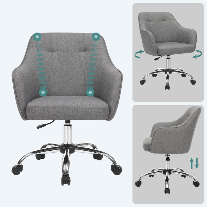SONGMICS Homeoffice Stuhl, 2er Set, Drehstuhl, Schreibtischstuhl, höhenverstellbar, bis 110 kg belas