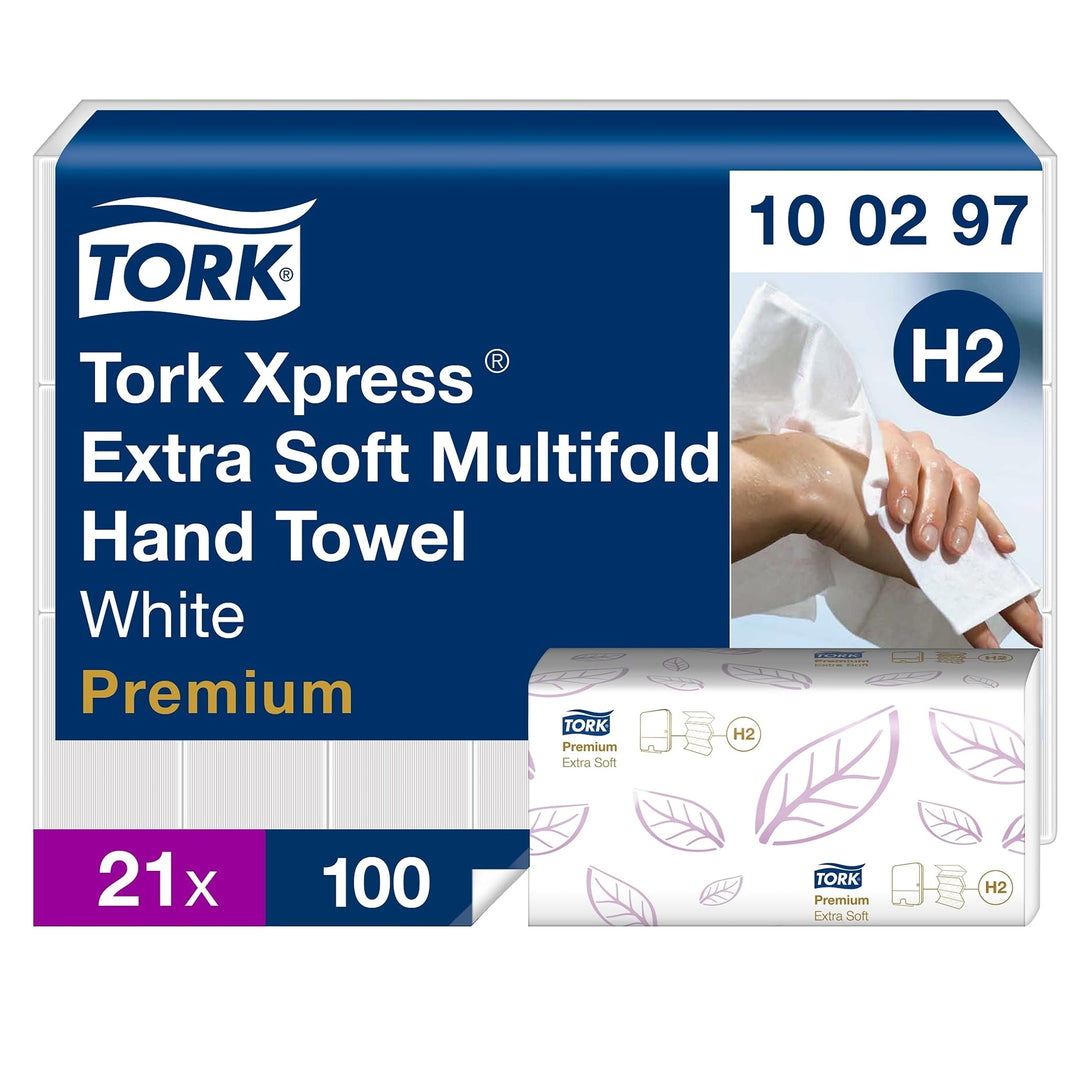 Tork Xpress extra weiche Multifold Papierhandtücher 100297 - H2 Premium umweltschonende Falthandtüch