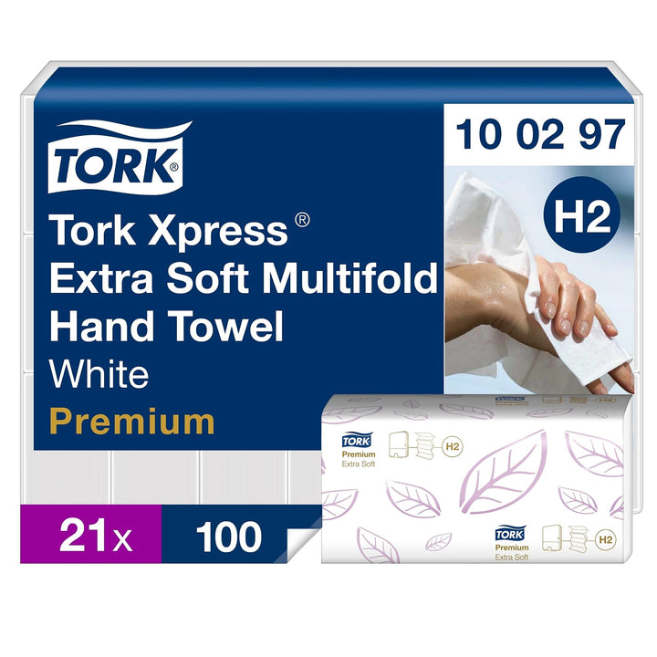 Tork Xpress extra weiche Multifold Papierhandtücher 100297 - H2 Premium umweltschonende Falthandtüch