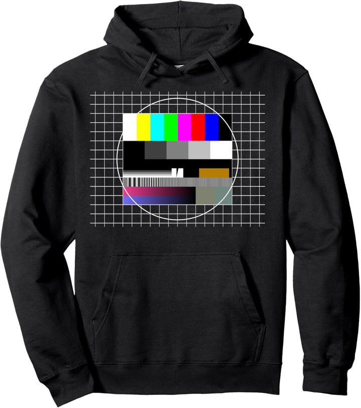 TV-Testmuster, Fernseher Testbild, Nostalgisches Retro Pullover Hoodie