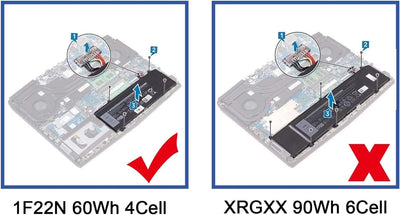 AKKEE 1F22N Laptop Akku für Dell Alienware 2018 M15 P79F M17 R1 R2 P37E P37E001 Dell G7 7590 G7 7790