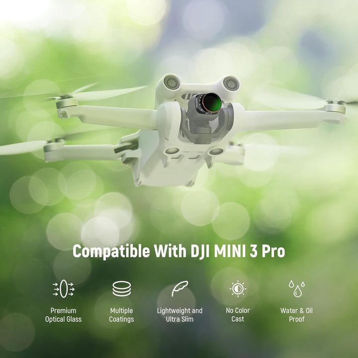 NEEWER Variabler ND Filter kompatibel mit DJI Mini 3 Pro, ND2-32 1-5 Snap Stop aus mehrschichtigem o