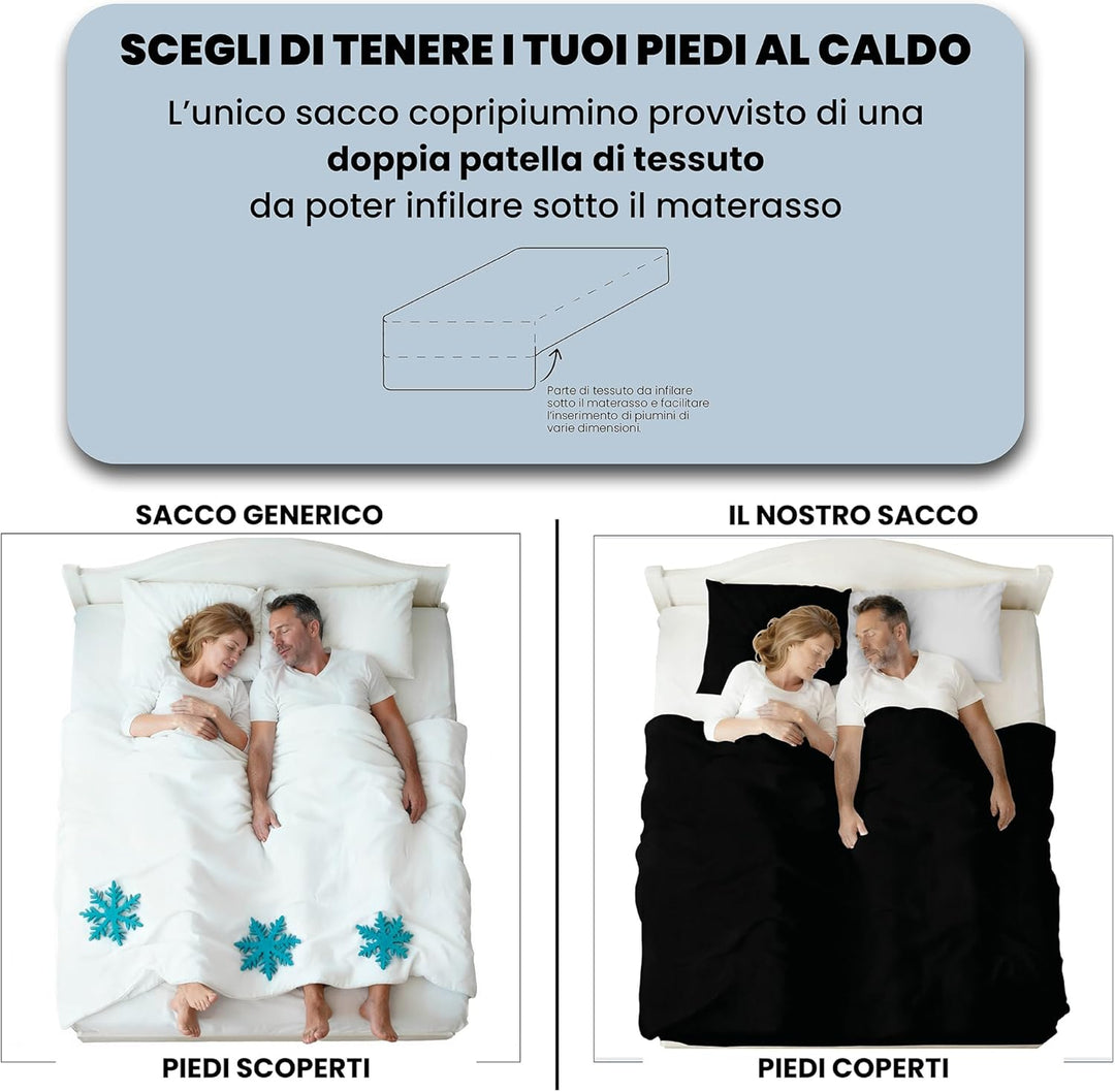 Italian Bed Linen Bettwäscheset für Doppelbetten, 250 x 200 cm 250 x 200 cm schwarz/grau Schwarz / G