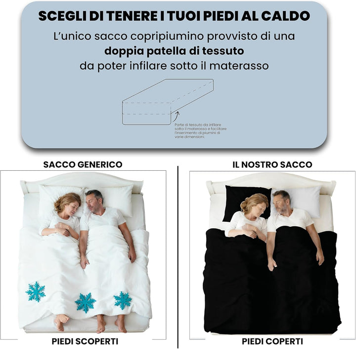 Italian Bed Linen Bettwäscheset für Doppelbetten, 250 x 200 cm 250 x 200 cm schwarz/grau Schwarz / G
