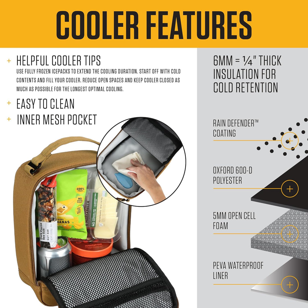 Carhartt Isolierter Lunch-Kühler für Damen und Herren, vollständig isoliert, für den täglichen Gebra