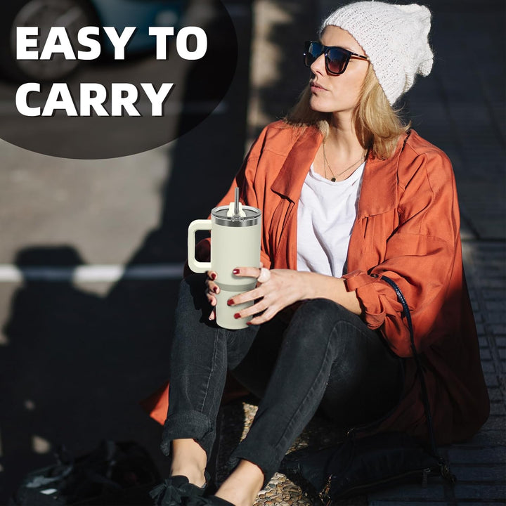 WATERSY 30oz Kaffeebecher to Go Thermobecher Doppelwandiger Edelstahl Vakuum Auslaufsicher Trinkbech