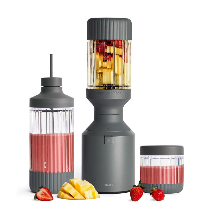 BEAST Standmixer 1200W - Smoothie Maker und Hochleistungsmixer mit 3 Tritan Mixbechers 1200, 1000, 5
