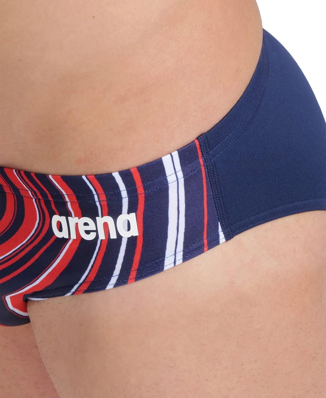 ARENA Herren Men's Swim Briefs Marbled Badehosen Slip (1er Pack) 4 Navy-red Multi, 4 Navy-red Multi