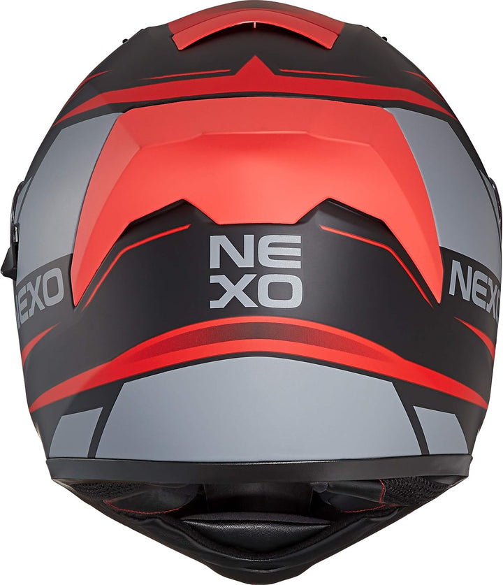 Nexo Integralhelm Motorradhelm Helm Motorrad Mopedhelm Sport II, herausnehmbare Polster, Be-, Entlüf