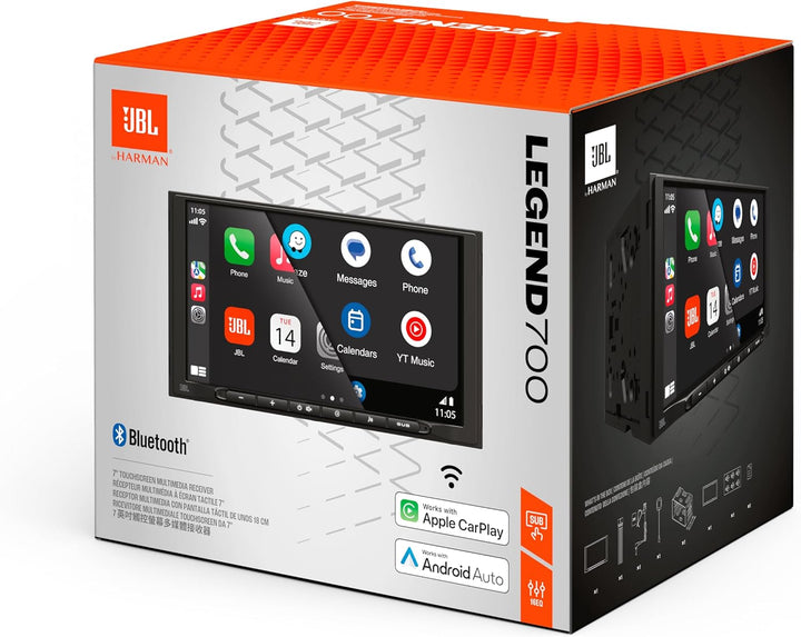 JBL Legend 700 2 DIN Autoradio mit Bildschirm, CarPlay Android Auto, Freisprechanlage Auto Radio mit