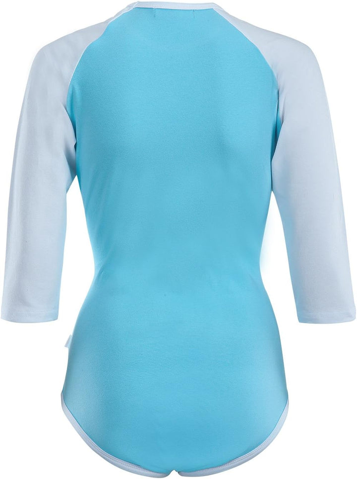 LittleForBig Baumwolle Strampler Onesie Pyjamas Bodysuit -Baseball Raglan Ärmel Blau M, Blau M