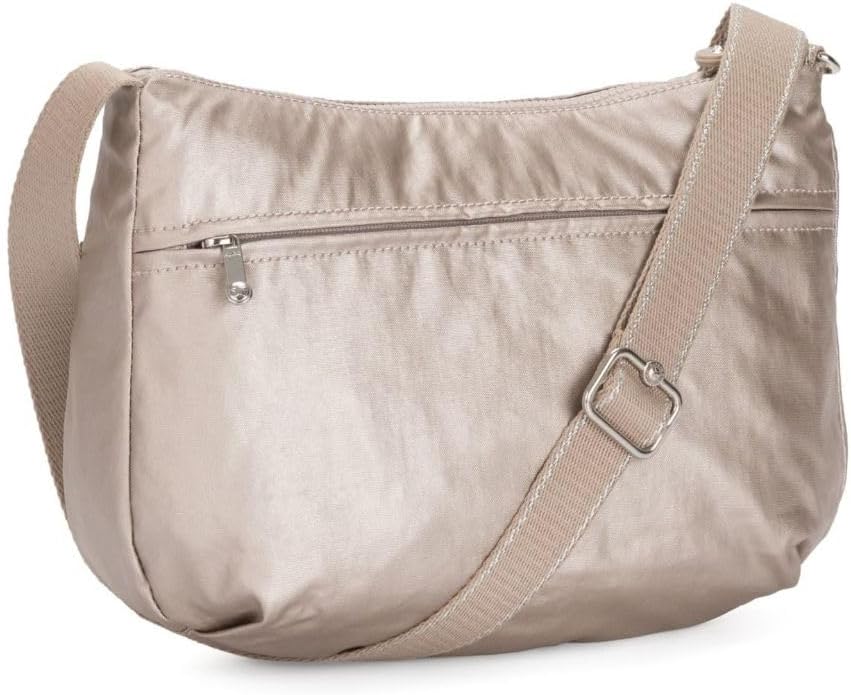 Kipling Damen Kipling Izellah Umh ngetasche mit zwei Fronttaschen, Silber (Metallic Glow), 33x23x12