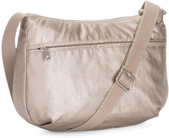 Kipling Damen Kipling Izellah Umh ngetasche mit zwei Fronttaschen, Silber (Metallic Glow), 33x23x12