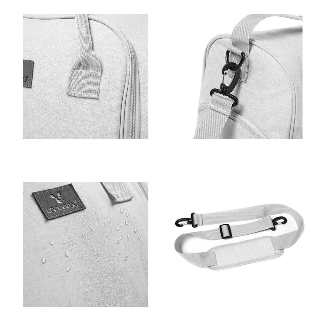Cangaroo Wickeltasche Jossie Wickelunterlage, Reissverschluss, Gurt verstellbar, Farbe:grau, grau