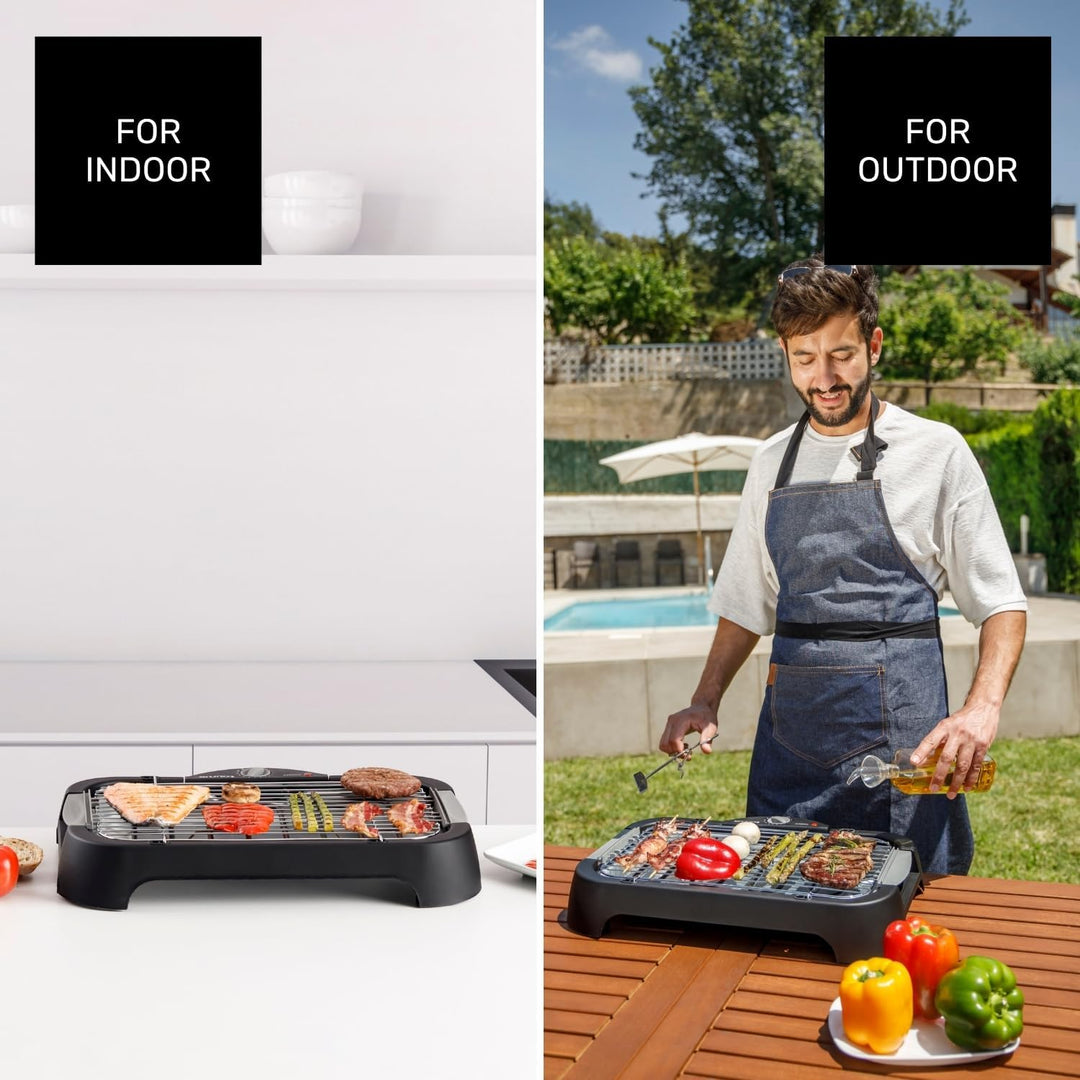 Taurus - Elektrischer Grill Maxim’s | 2400W | Grillfläche 41x24 cm | Einstellbares Thermostat | Wass