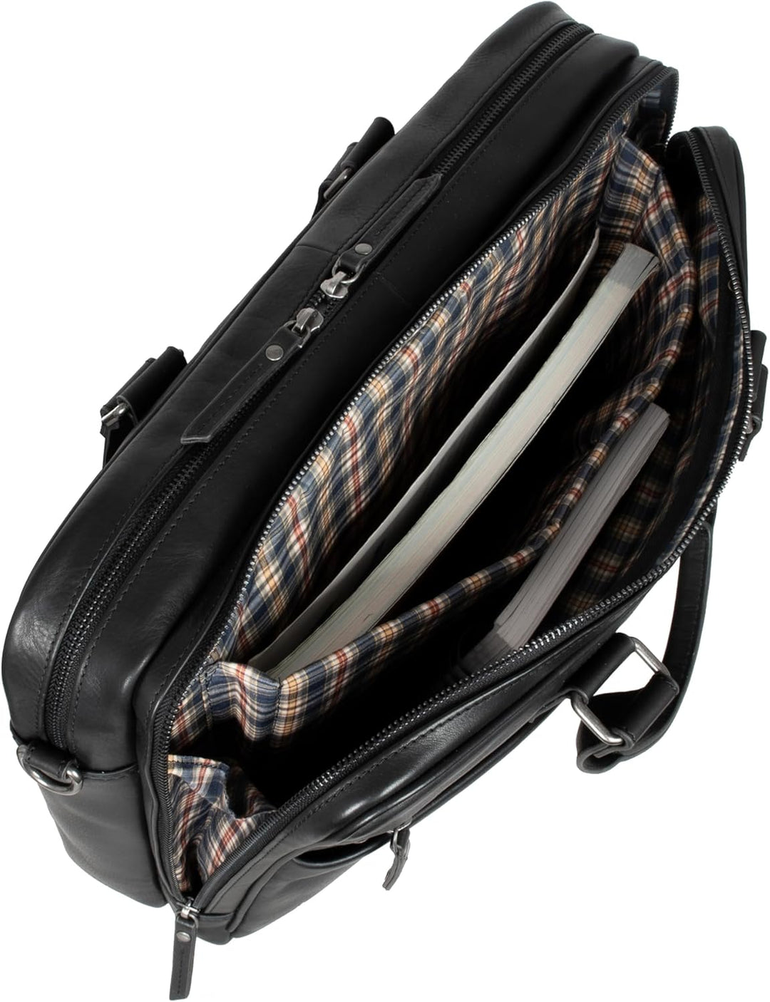 Marc Peter Laptoptasche Dallas I Leder Umhängetasche für 15.6 zoll Laptop I Aktentasche für Notebook
