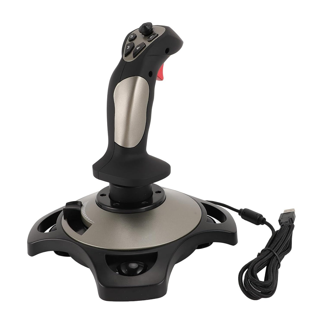 CCYLEZ PC-Flug-Joystick, Kabelgebundener Flug-Stick, Vier Achsen, 12 Programmierbare Tasten, Flugsim