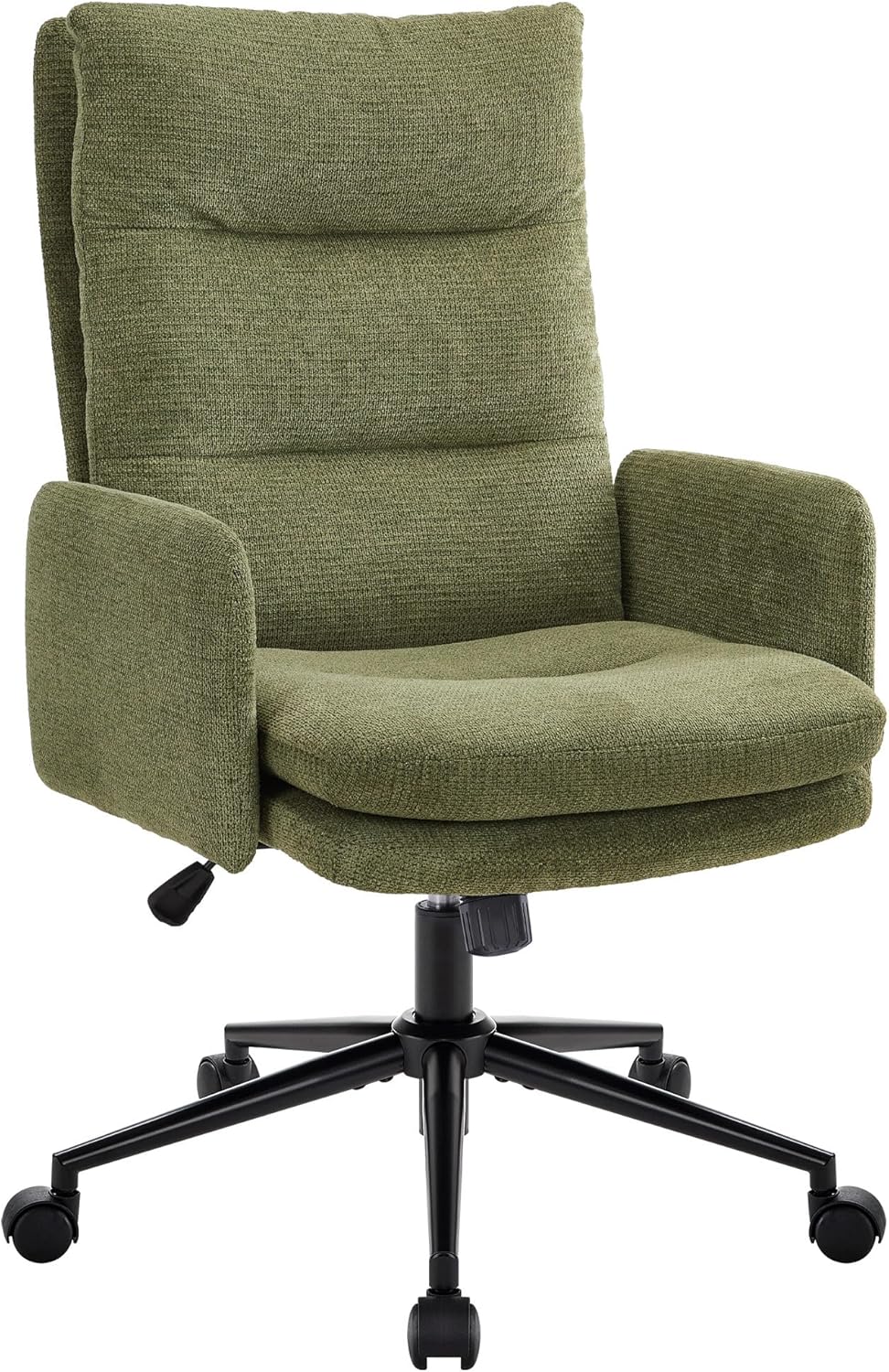 IWMH Schreibtischstuhl mit Hoher Rückenlehne,Bürostuhl Ergonomisch aus Kaschmir, Schminktisch Stuhl