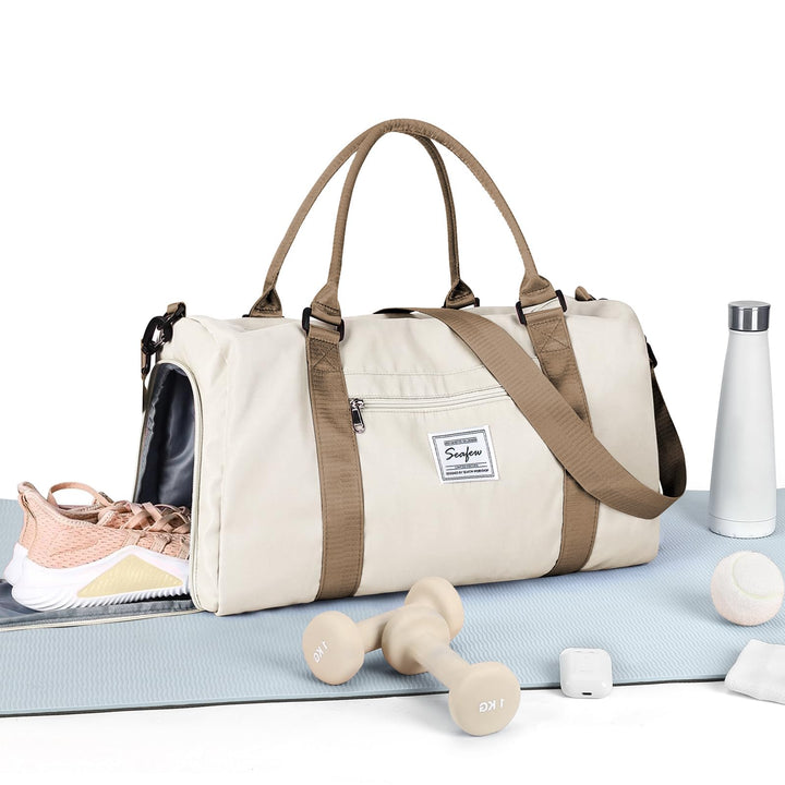 HYC00 Sport Duffel Bag Damen Handgepäck Sporttasche für Damen und Herren mit Nassfach &amp; Schuhfach, R