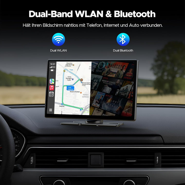 Volam Android Auto Display &Wireless CarPlay Kompatibel mit Net flix/Y0uTube,2026 Aktualisierter Tra