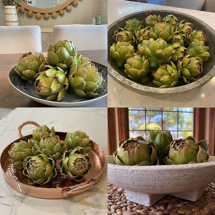 YEHEI 4 Stück Künstliche Artischocken, Gemüse und Früchte für Zuhause, Hochzeit, Tischdekoration (Gr