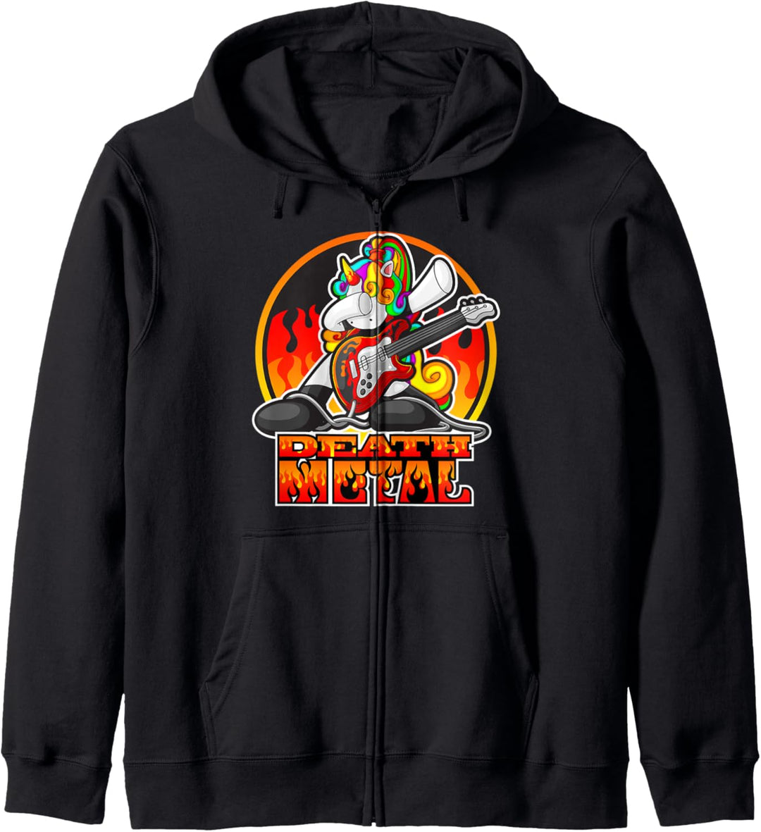 Lustiges Einhorn Death Metal Geschenke Fans Kapuzenjacke