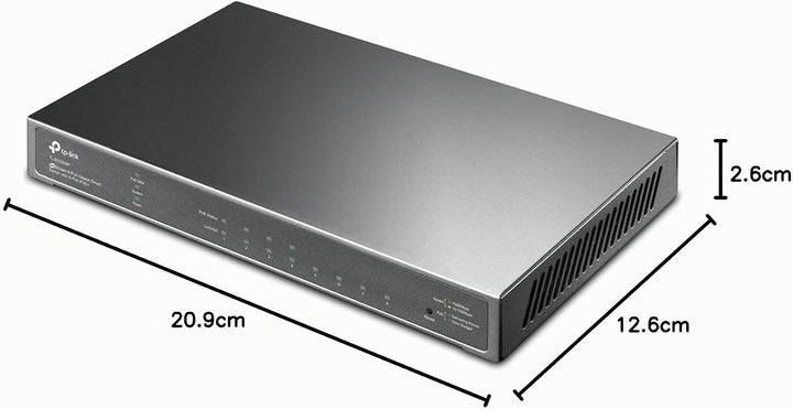 TP-Link TL-SG2008P 8-Port Smart Managed Netzwerk LAN Switch mit 4 PoE+ Ports (62 Watt, IEEE-802.3af/
