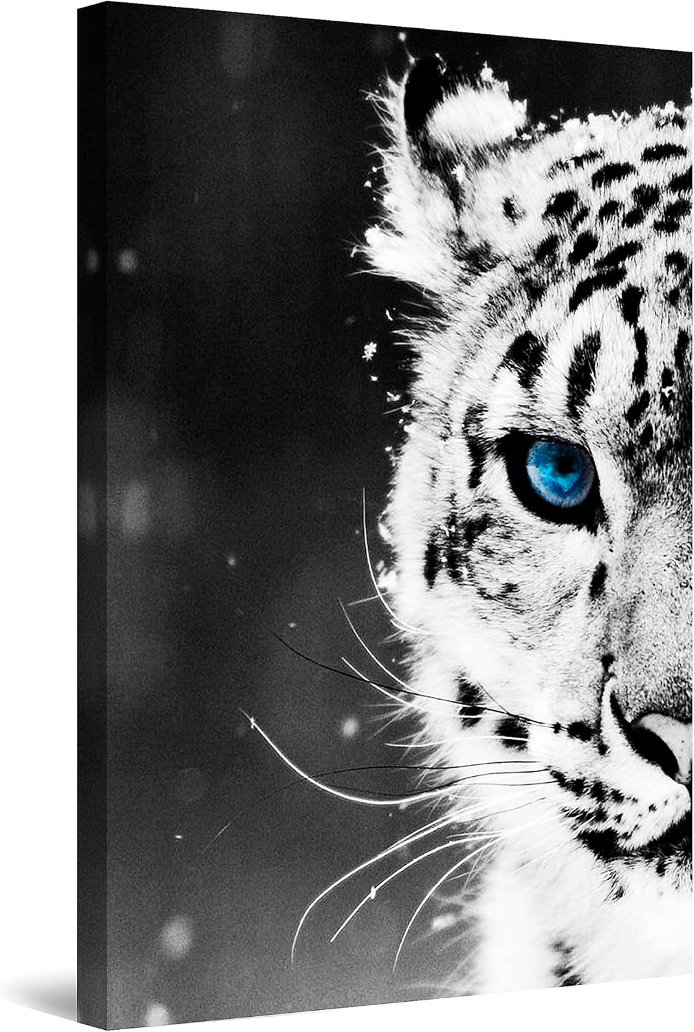 Startonight Leinwandbilder Schwarz und Weiss Leopard Auge, Doppelansicht Überraschung Modernes Dekor