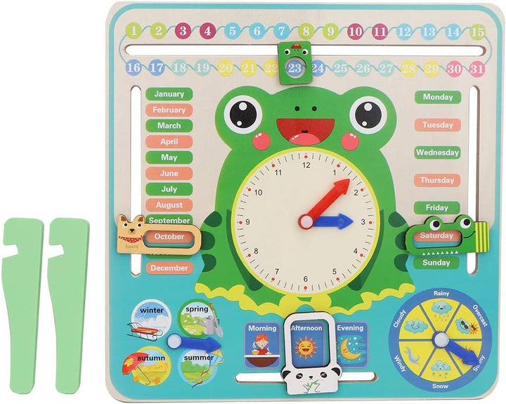 Kinder Holz Kalenderuhr Spielzeug All About Today Kalenderbrett Mein Erstes Uhr Kognitives Spielzeug